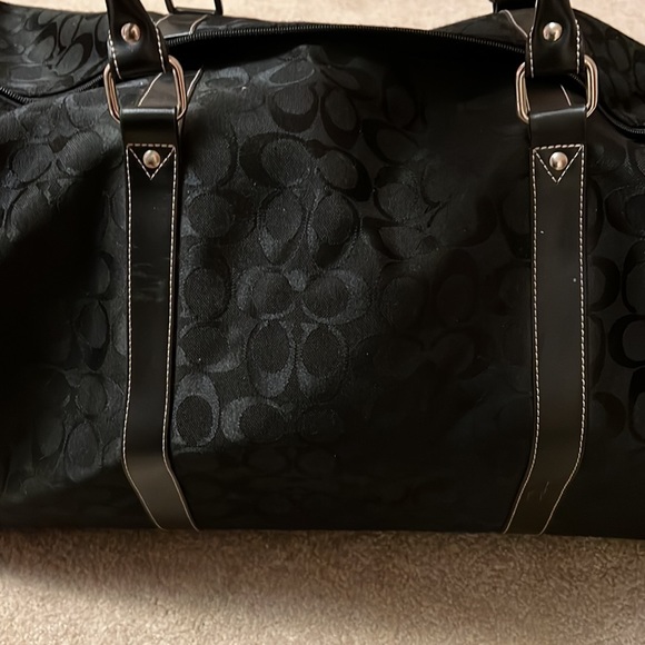 COACH BLACK TRAVEL DUFFEL BAG - Picture 8 of 16